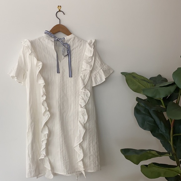 English Factory Short Sleeve Ruffle Shift Dress - Picture 7 of 10